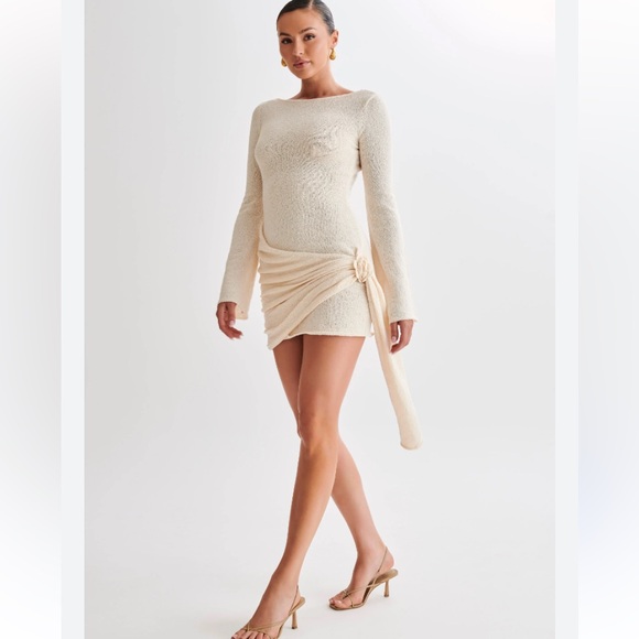 MESHKI LIANA long sleeve knit mini dress NWOT - Picture 9 of 9